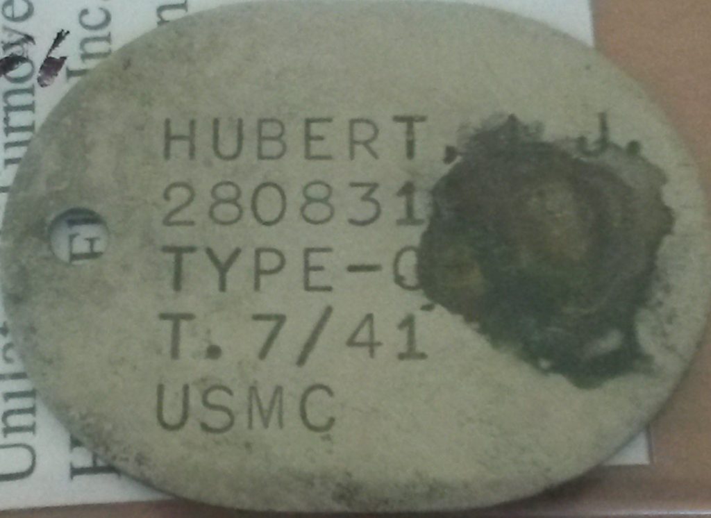 Hubert J.J.-dog tag-closeup